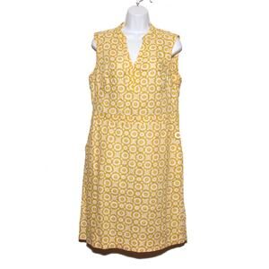 Boden Floral Linen Tank Dress Size 8R Sleeveless